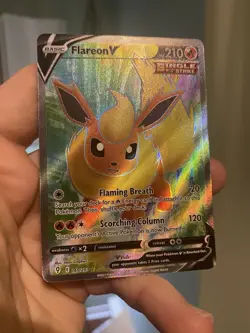Flareon V - 169/203 - Pokemon Evolving Skies Sword Shield Full Art Rare Card NM - Image 3