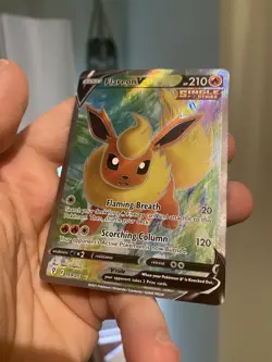 Flareon V - 169/203 - Pokemon Evolving Skies Sword Shield Full Art Rare Card NM - Image 5