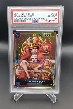 2023 One Piece Monkey D. Luffy P-043 PSA 10 Weekly Shonen Jump Promo Japanese - Image 4