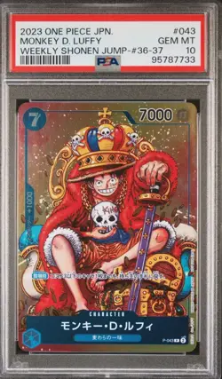 Monkey D Luffy Weekly Shonen Jump PSA 10 P-043 PROMO Japanese ONE PIECE - Image 1