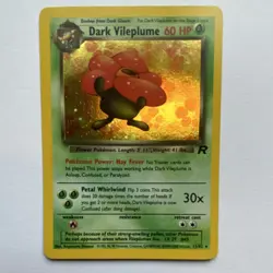 Pokemon Dark Vileplume 60 HP Holo Rare 13/82 Team Rocket English TCG Card - Image 1