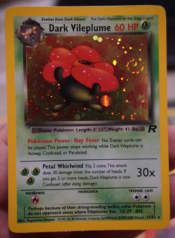 NM SWIRL 🌀 Dark Vileplume Holo Rare 13/82 Team Rocket Pokemon Card TCG UK - Image 1