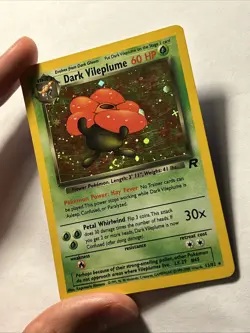 Dark Vileplume 13/82 2000 Pokemon TCG Team Rocket Holo Rare Card NEAR MINT Swirl - Image 4