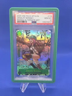 One Piece Legacy of the Master Jewelry Bonney OP12-118 Manga Alt Art SEC PSA 10 - Image 1