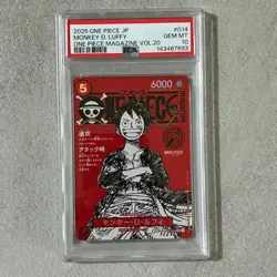 2025 PSA 10 One Piece Magazine Vol.20 Monkey D Luffy ST21-014 Promo Japanese - Image 4