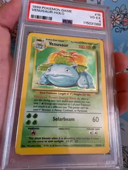 Pokemon Card TCG Venusaur Base Set Holo Unlimited Rare Card 15/102 PSA 4 - Image 5
