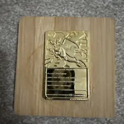Pokemon Charizard Nintendo 1999 Burger King 23k Gold Plated Card - Image 2