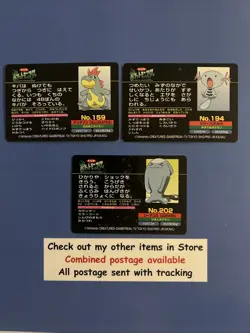 Topsun NINTENDO X 3 Pokemon Card Japanese No159 No194 No202 - Image 5