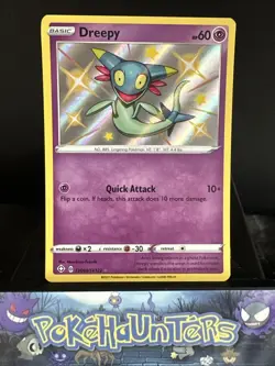Pokemon Card Dreepy SV060/SV122 Shining Fates Shiny Vault Holo Rare NM - Image 1