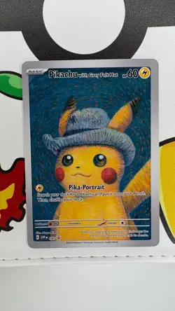 Pikachu with Grey Felt Hat 085 - Pokemon Van Gogh Promo - Artcard/No Original - Image 1