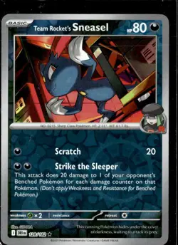 Pokemon Team Rocket's Sneasel 128/182 Destined Rivals Reverse Holo 2 Card Lot - Image 1
