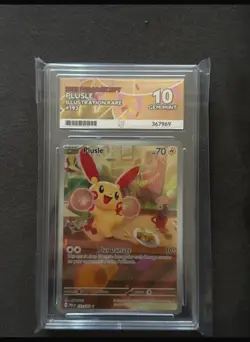 Plusle Holo Illustration Rare Pokemon TCG Card 193/182 Paradox Rift ACE 10 Gem - Image 1