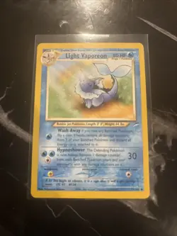 Pokemon TCG Light Vaporeon Neo Destiny Card 52/105 Unlimited Uncommon, Vintage - Image 1