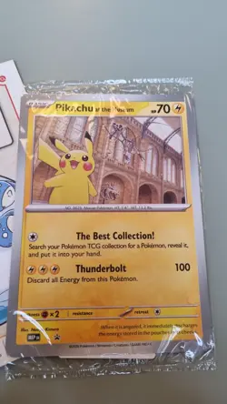 Pokemon Pikachu at the Museum Promo Card NM XXL Jumbo Natural History London UK - Image 2
