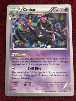 Pokemon Card 2015 World Championship Promo Rare Crobat 33/119 TCG - Image 1