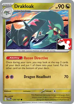 Drakloak - 129/167 - Common - Holo - NM - Prize Pack Series Cards - Image 1