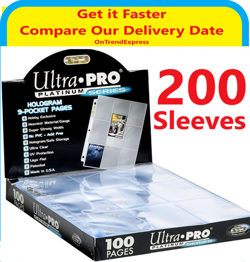 ULTRA PRO PLATINUM HOLOGRAM TRADING CARD 9 POCKET SLEEVES 200 PAGES 2 BOXES - Image 1