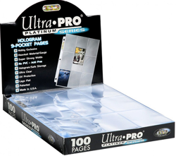 ULTRA PRO PLATINUM HOLOGRAM TRADING CARD 9 POCKET SLEEVES 200 PAGES 2 BOXES - Image 3