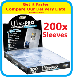 ULTRA PRO PLATINUM HOLOGRAM TRADING CARD 9 POCKET SLEEVES 200 PAGES 2 BOXES - Image 5