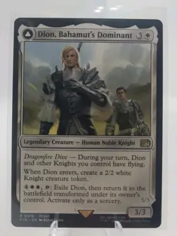 DION, BAHAMUT'S DOMINANT / WARDEN OF LIGHT #0016 R Regular MTG FINAL FANTASY NM - Image 2