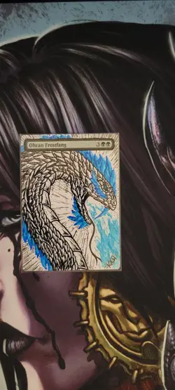 MTG ALTER: Ohran Frostfang, by Kixar Art. Full art alter - Image 1