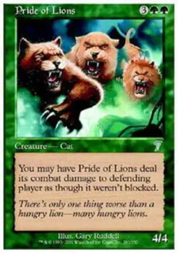 Pride of Lions - 7th Edition #261/350 MTG Magic The Gathering - Image 1