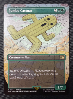 MTG Jumbo Cactuar Borderless R 0343 Regular Rare Final Fantasy FIN NM - Image 1