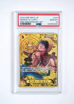 Monkey.D.Luffy (Japanese Version 2nd Anniversary Set) ST13-015 One Piece PSA 10 - Image 1