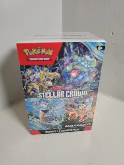 Stellar Crown Scarlet & Violet 6 Pack Booster Bundle Pokemon Card TCG New Sealed - Image 1