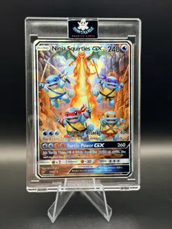 Custom Display Pokemon Card Ninja Squirtles GX Charizard Fractal Glass Non-tcg - Image 1