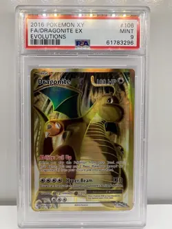 Pokemon TCG Dragonite EX Card 106/108 XY Evolutions PSA 9 Mint - Image 1