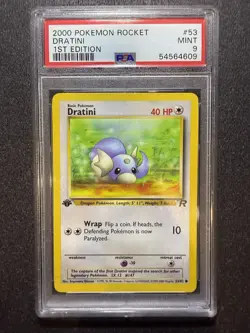 2000 Pokemon Rocket-Dratini #53/82 1st Edition! Mint-PSA 9! 🔥 - Image 1
