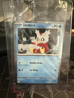 Delibird 046/193 Pokemon TCG Holiday Calendar 2025 Festive Stamp Promo - Image 1