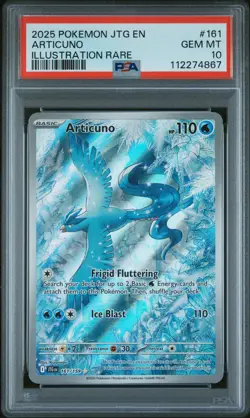 2025 POKEMON JTG EN-JOURNEY TOGETHER ILLUSTRATION RARE #161 ARTICUNO PSA 10 - Image 1