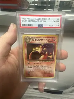 1997 POKEMON JPN ROCKET #6 DARK CHARIZARD-HOLO PSA 6 - Image 1