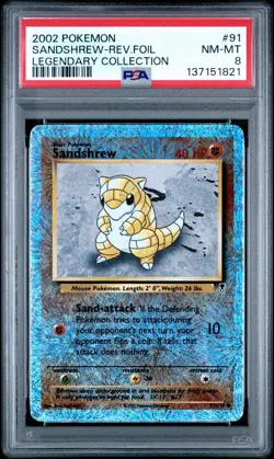 2002 POKEMON LEGENDARY COLLECTIONSANDSHREW-REVERSE FOIL 91 - Image 1