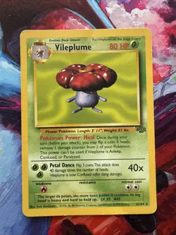 Vileplume 31/64 Jungle Unlimited Non-Holo Rare Vintage Pokemon TCG Card - Image 1
