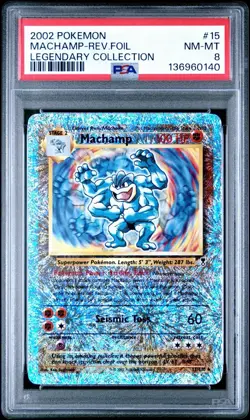 2002 POKEMON LEGENDARY COLLECTIONMACHAMP-REVERSE FOIL 15 - Image 1