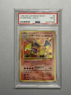 1996 Pokemon Base Set Japanese Charizard PSA 9 - Image 4