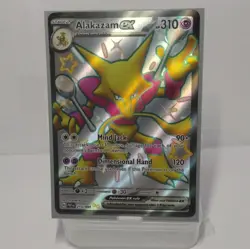 Pokemon Alakazam ex TCG Card SV: Paldean Fates Full Art Holo 310 HP 215/091 - Image 1