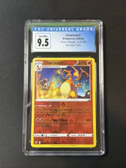 CGC Graded 9.5 Charizard 025/185 Vivid Voltage Reverse Holo Rare Pokemon Card - Image 1