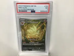 2023 POKEMON OBF EN-OBSIDIAN FLAMES ILLUSTRATION RARE #199 NINETALES PSA 7 MINT - Image 1