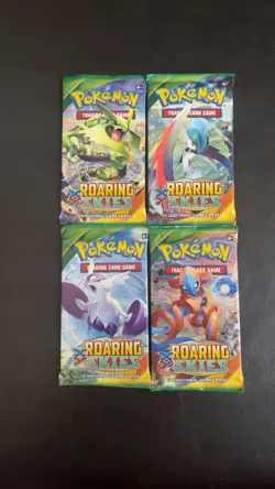 2016 POKEMON XY ROARING SKIES Booster Packs Complete Pack Art Set - Image 1