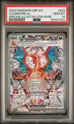 2023 POKEMON OBF EN-OBSIDIAN FLAMES #223 CHARIZARD EX PSA 10 - Image 1