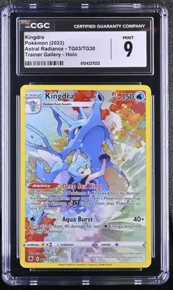 Kingdra TG03/TG30 Ultra Rare CGC 9 MINT Pokemon Astral Radiance (2022) - Image 1