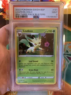 2022 Pokemon Sword & Shield Leafeon SWSH191 Black Star Promo Holo - PSA 9 - Image 2