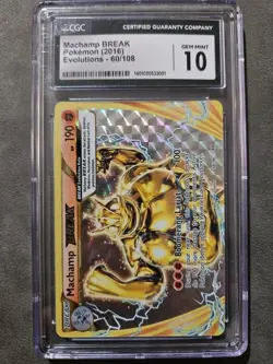Machamp Break 60/108 XY Evolutions Pokemon CGC 10 Gem Mint!! not PSA - Image 1