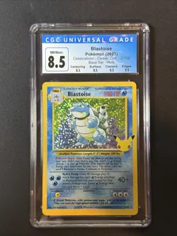 CGC 8.5 Blastoise Holo 2/102 Celebrations Classic Collection Pokemon 2021 - Image 1