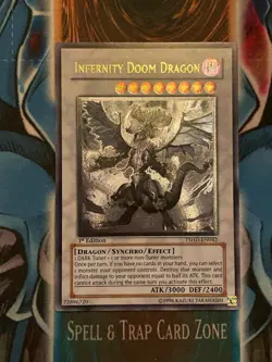 Yugioh Infernity Doom Dragon The Shining Darkness TSHD-EN042 1st Ed Ultimate NM - Image 1