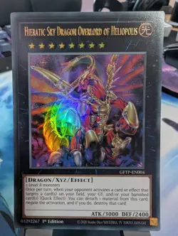 YuGiOh! Hieratic Sky Dragon Overlord of Heliopolis GFTP-EN004 Ultra Rare 1st Ed - Image 1
